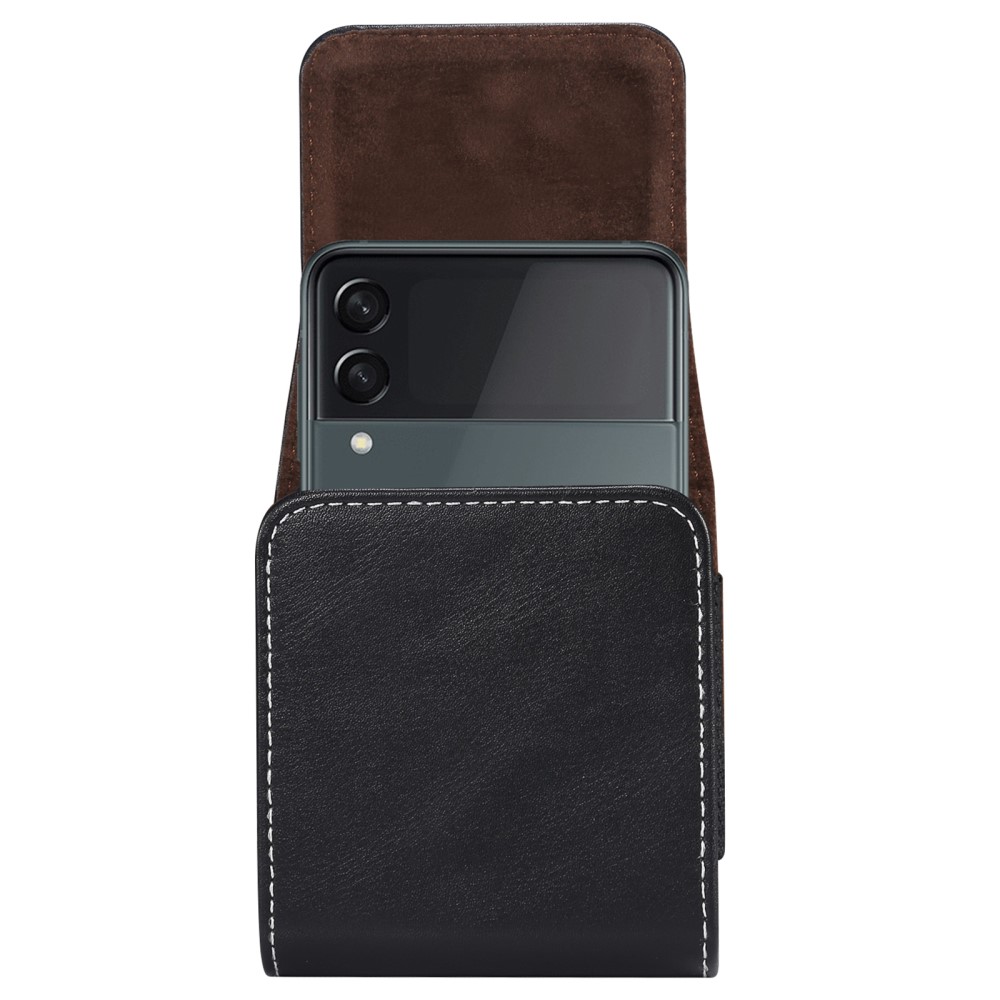 Кожен Калъф за Колан за Samsung Galaxy Z Flip / Galaxy Z Flip3 5G / Motorola Razr 5G