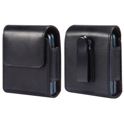 Калъф за Колан за Samsung Galaxy Z Flip / Galaxy Z Flip3 5G / Motorola Razr 5G, Естествена Кожа