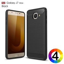 Samsung Galaxy J7 Max Удароустойчив Carbon Fiber Калъф и Протектор