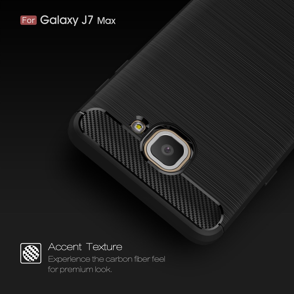 Samsung Galaxy J7 Max Удароустойчив Carbon Fiber Калъф и Протектор