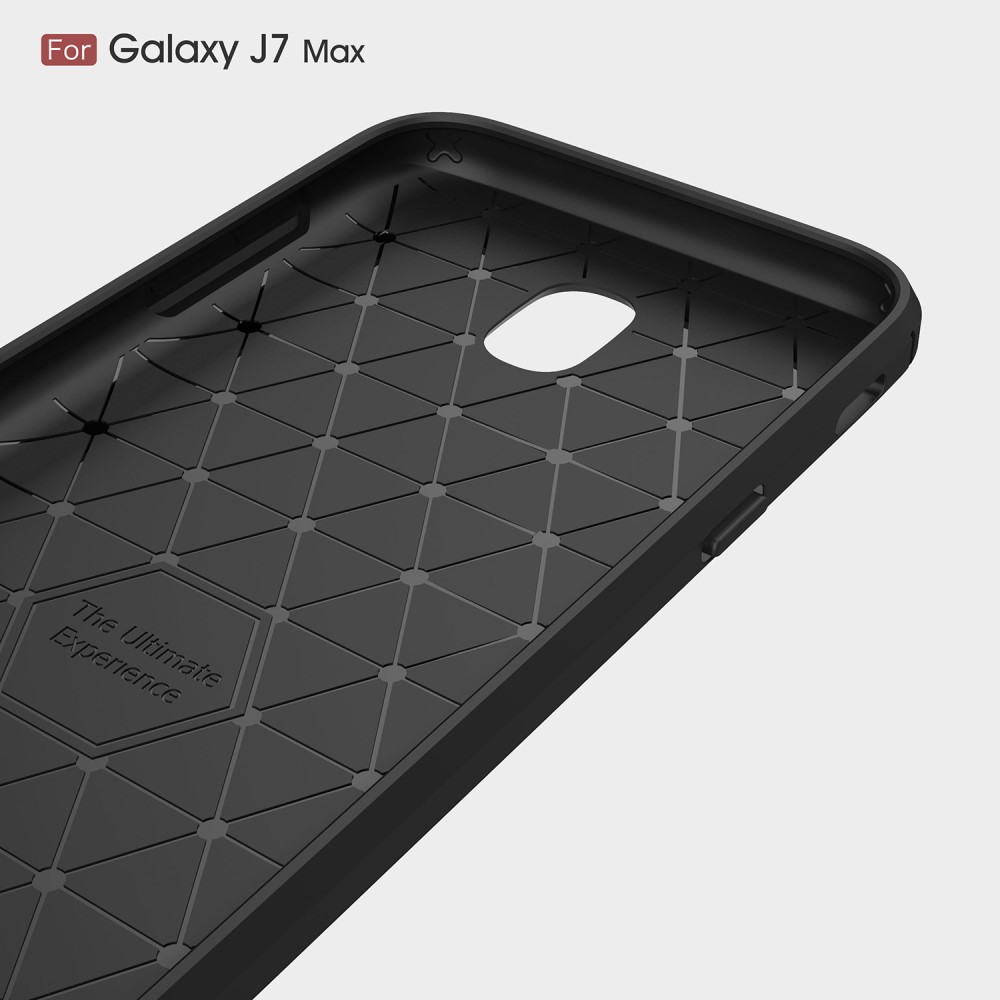 Samsung Galaxy J7 Max Удароустойчив Carbon Fiber Калъф и Протектор