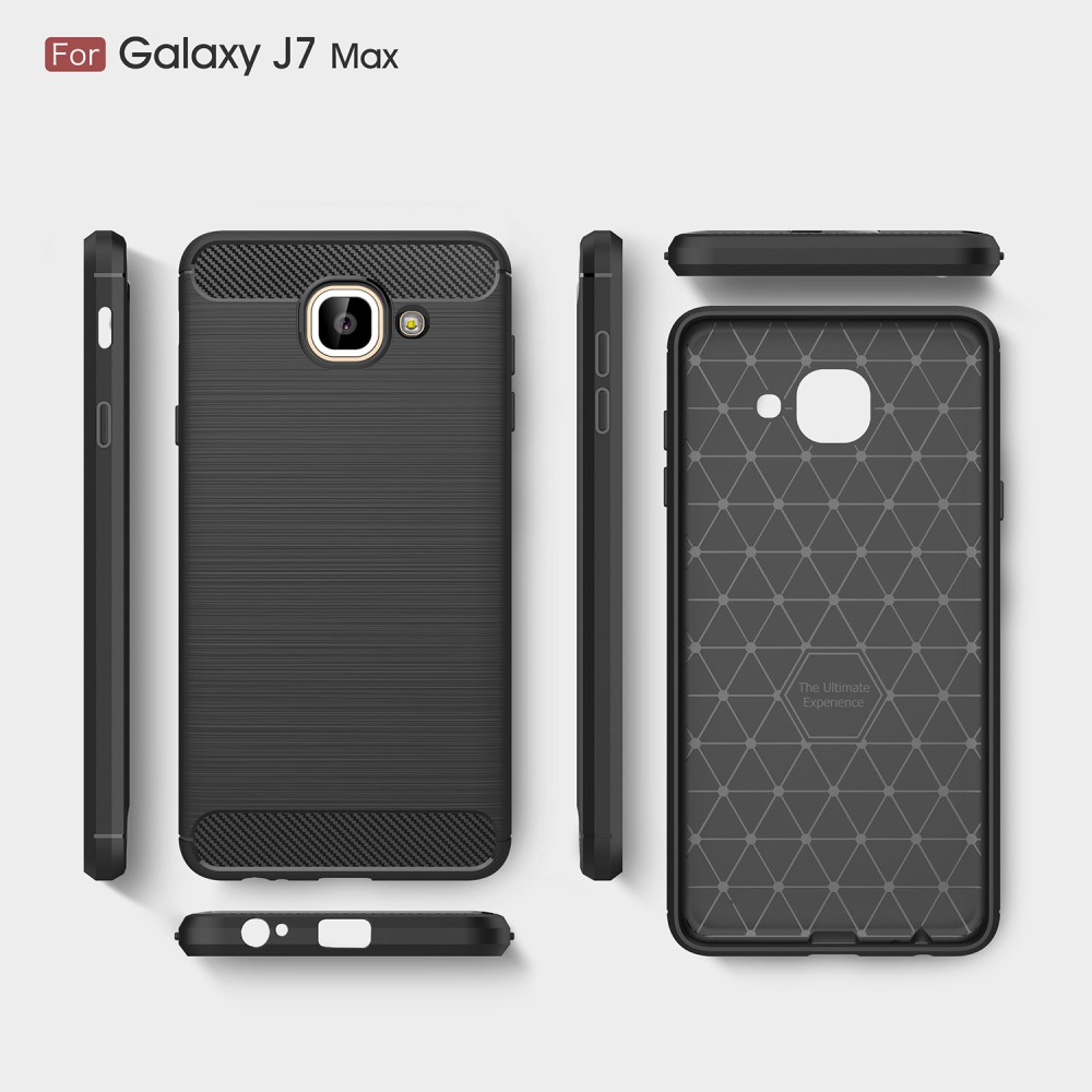 Samsung Galaxy J7 Max Удароустойчив Carbon Fiber Калъф и Протектор