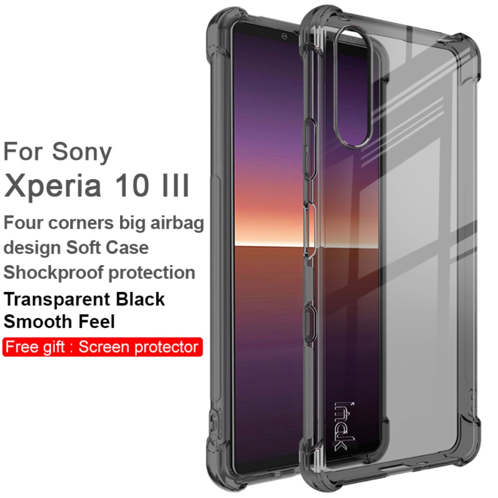 Sony Xperia 10 III Удароустойчив IMAK Силиконов Калъф и Протектор