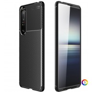 Sony Xperia 1 III Удароустойчив Carbon Fiber Калъф и Протектор