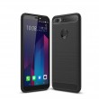 HTC Desire 12+/12 Plus Удароустойчив Carbon Fiber Калъф и Протектор