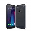 HTC Desire 12+/12 Plus Удароустойчив Carbon Fiber Калъф и Протектор