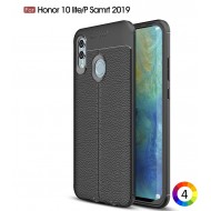 Huawei Honor 10 Lite / Huawei P Smart (2019) Удароустойчив Litchi Skin Калъф и Протектор