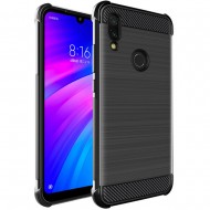 Xiaomi Redmi 7 Удароустойчив IMAK Vega Carbon Fiber Калъф и Протектор