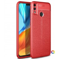 Huawei Honor 9X Lite Удароустойчив Litchi Skin Калъф и Протектор