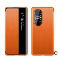 Huawei P50 Pro View Window Кожен Калъф и Протектор