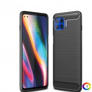 Motorola Moto G 5G Plus Удароустойчив Carbon Fiber Калъф и Протектор