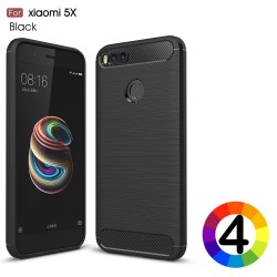 Xiaomi Mi A1 5X Удароустойчив Carbon Fiber Калъф и Протектор