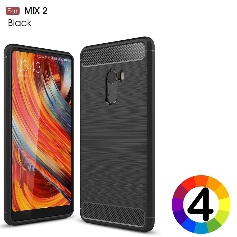 Xiaomi Mi Mix 2 Удароустойчив Carbon Fiber Калъф и Протектор