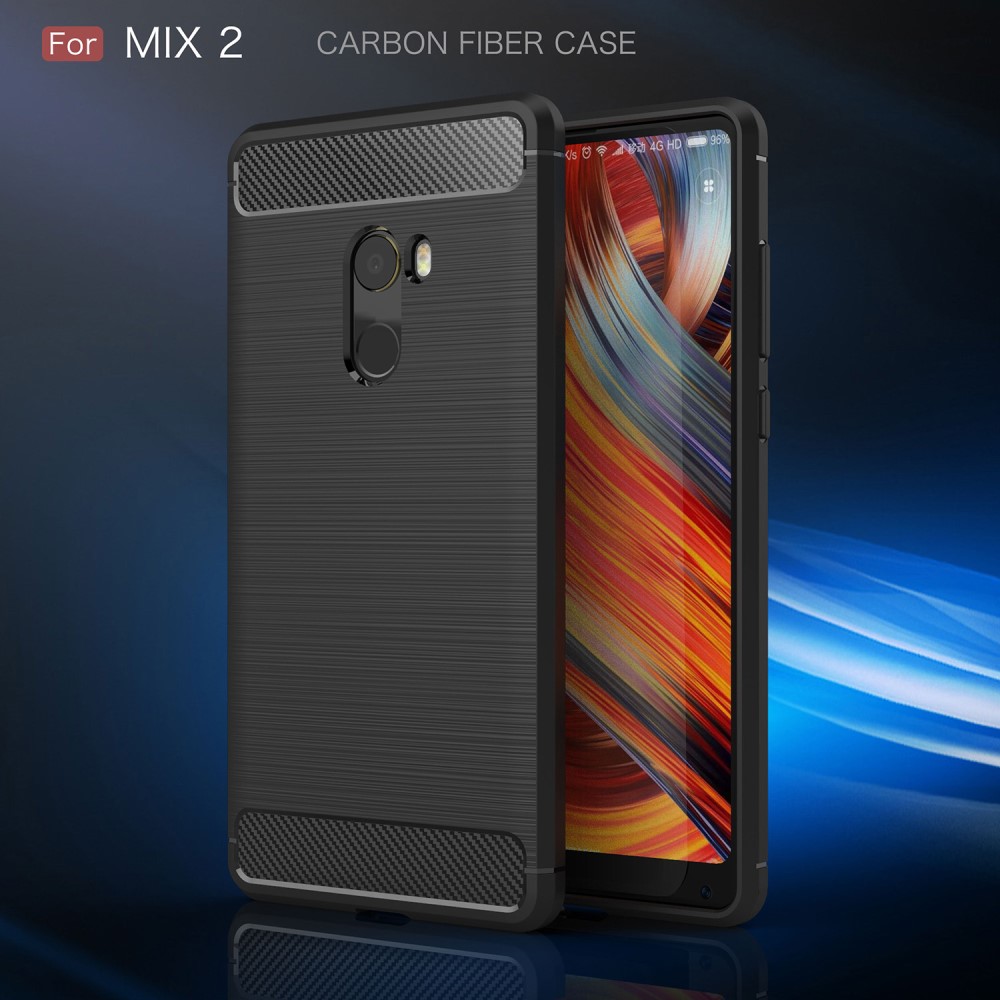 Xiaomi Mi Mix 2 Удароустойчив Carbon Fiber Калъф и Протектор