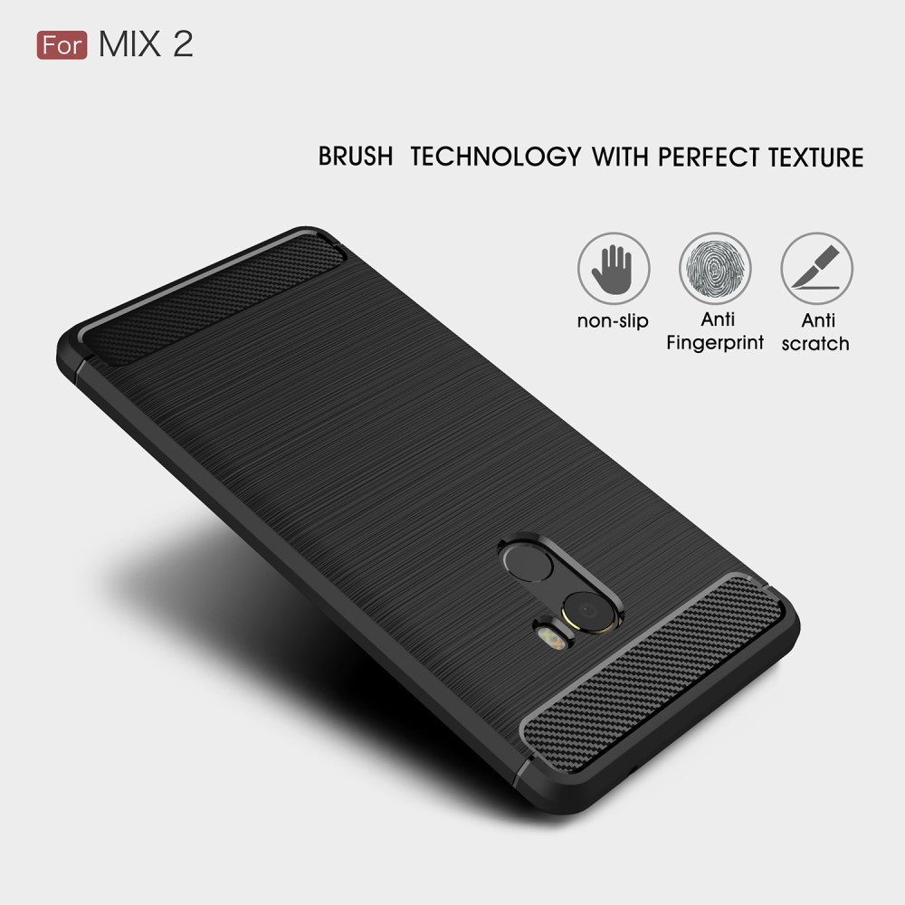 Xiaomi Mi Mix 2 Удароустойчив Carbon Fiber Калъф и Протектор