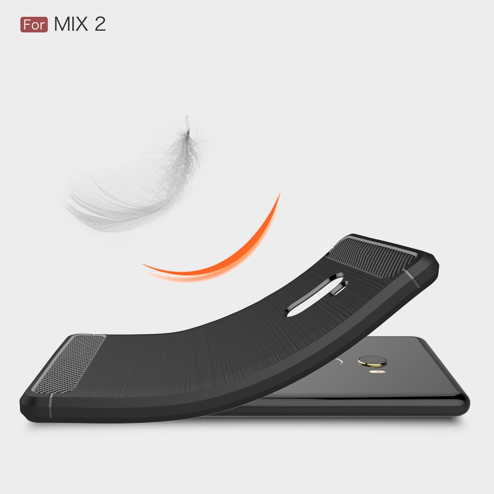 Xiaomi Mi Mix 2 Удароустойчив Carbon Fiber Калъф и Протектор