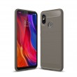 Xiaomi Mi 8 (6.21-inch) Удароустойчив Carbon Fiber Калъф и Протектор