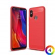 Xiaomi Mi 8 (6.21-inch) Удароустойчив Carbon Fiber Калъф и Протектор