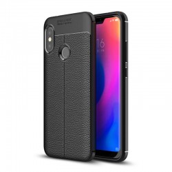 Xiaomi Mi A2 Lite Удароустойчив Litchi Skin Калъф и Протектор