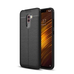 Xiaomi Pocophone F1 / Poco F1  Удароустойчив Litchi Skin Калъф и Протектор