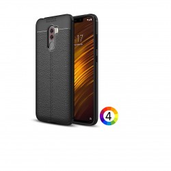 Xiaomi Pocophone F1 / Poco F1  Удароустойчив Litchi Skin Калъф и Протектор