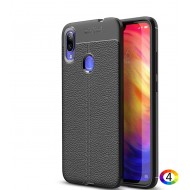 Xiaomi Redmi Note 7 / Note 7 Pro Удароустойчив Litchi Skin Калъф и Протектор