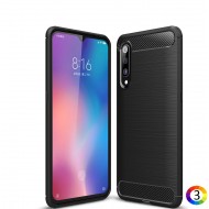 Xiaomi Mi 9 Удароустойчив Carbon Fiber Калъф и Протектор