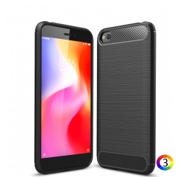 Xiaomi Redmi Go Удароустойчив Carbon Fiber Калъф и Протектор