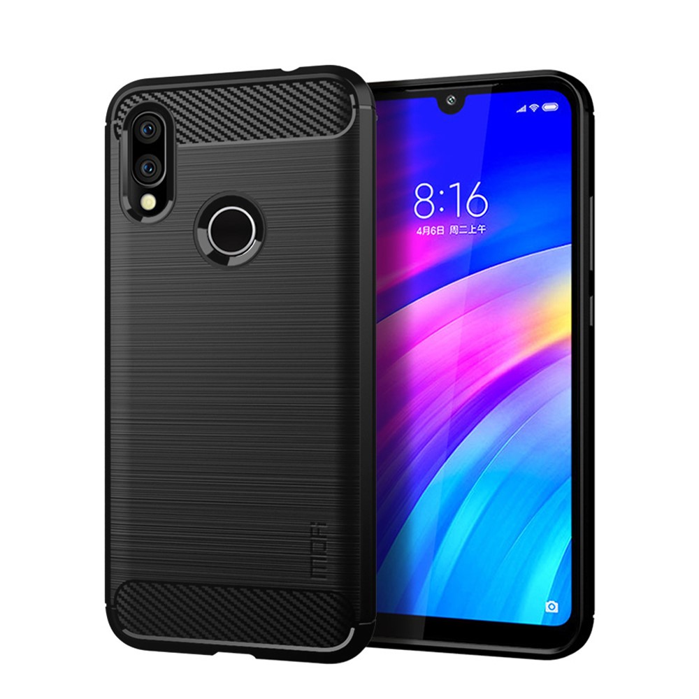 Xiaomi Redmi 7 MOFI Carbon Fiber Калъф и Протектор