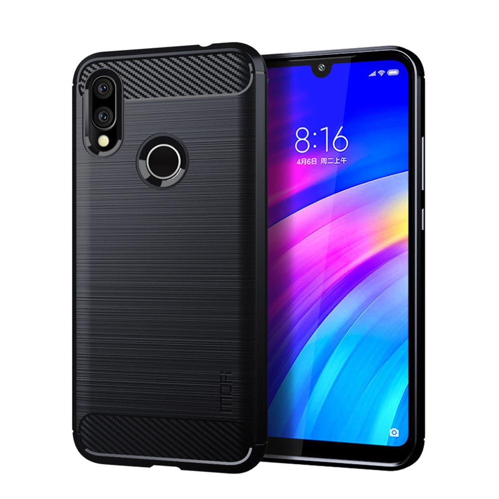 Xiaomi Redmi 7 MOFI Carbon Fiber Калъф и Протектор