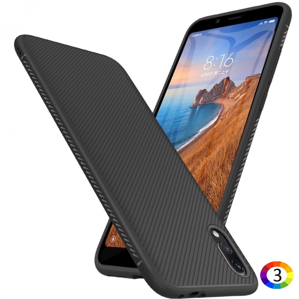 Xiaomi Redmi 7A Удароустойчив Carbon Fiber Калъф и Протектор