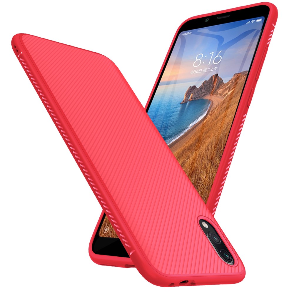 Xiaomi Redmi 7A Удароустойчив Carbon Fiber Калъф и Протектор
