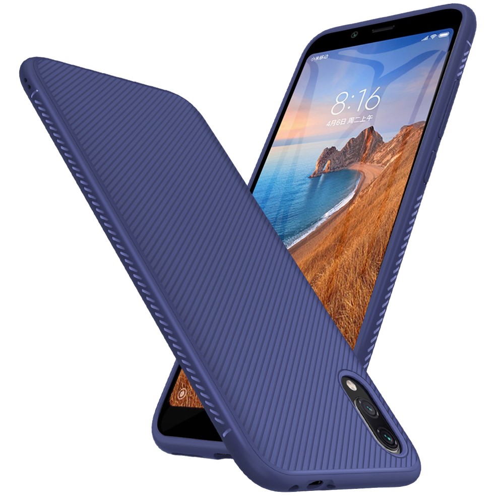 Xiaomi Redmi 7A Удароустойчив Carbon Fiber Калъф и Протектор