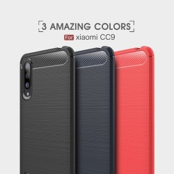 Xiaomi Mi 9 Lite/CC9 Удароустойчив Carbon Fiber Калъф и Протектор