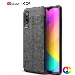 Xiaomi Mi 9 Lite/CC9 Удароустойчив Litchi Skin Калъф и Протектор