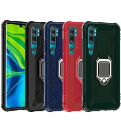 Xiaomi Mi Note 10/CC9 Pro Удароустойчив Carbon Fiber/ Finger Ring Калъф и Протектор