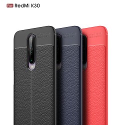 Xiaomi Redmi K30 5G / Redmi K30 Удароустойчив Litchi Skin Калъф и Протектор