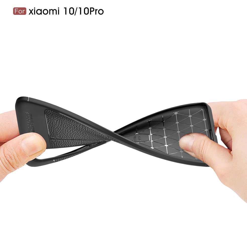 Xiaomi Mi 10 / Mi 10 Pro Удароустойчив Litchi Skin Калъф и Протектор