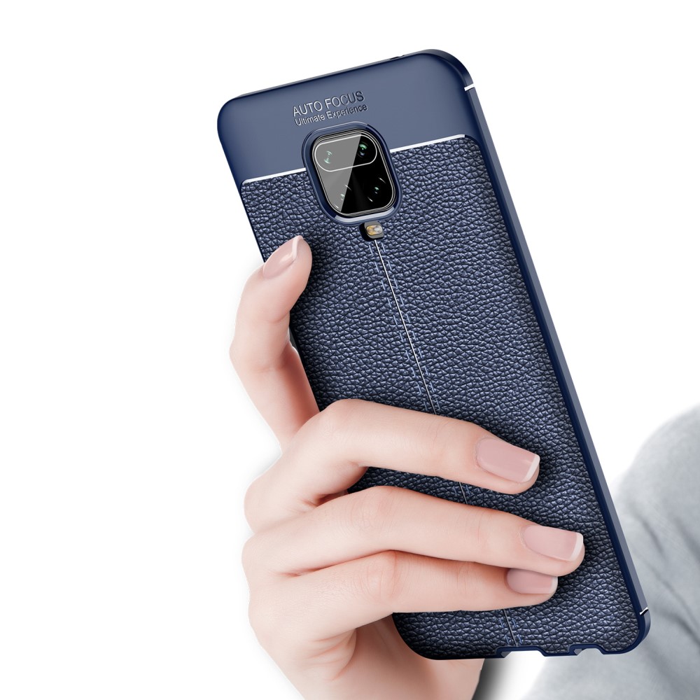 Xiaomi Redmi Note 9 Pro Max  Удароустойчив Litchi Skin Калъф и Протектор
