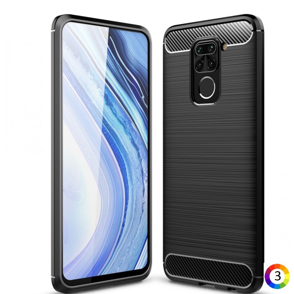 Xiaomi Redmi Note 9/Redmi 10X 4G Удароустойчив Carbon Fiber Калъф и Протектор