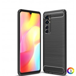 Xiaomi Mi Note 10 Lite Удароустойчив Carbon Fiber Калъф и Протектор