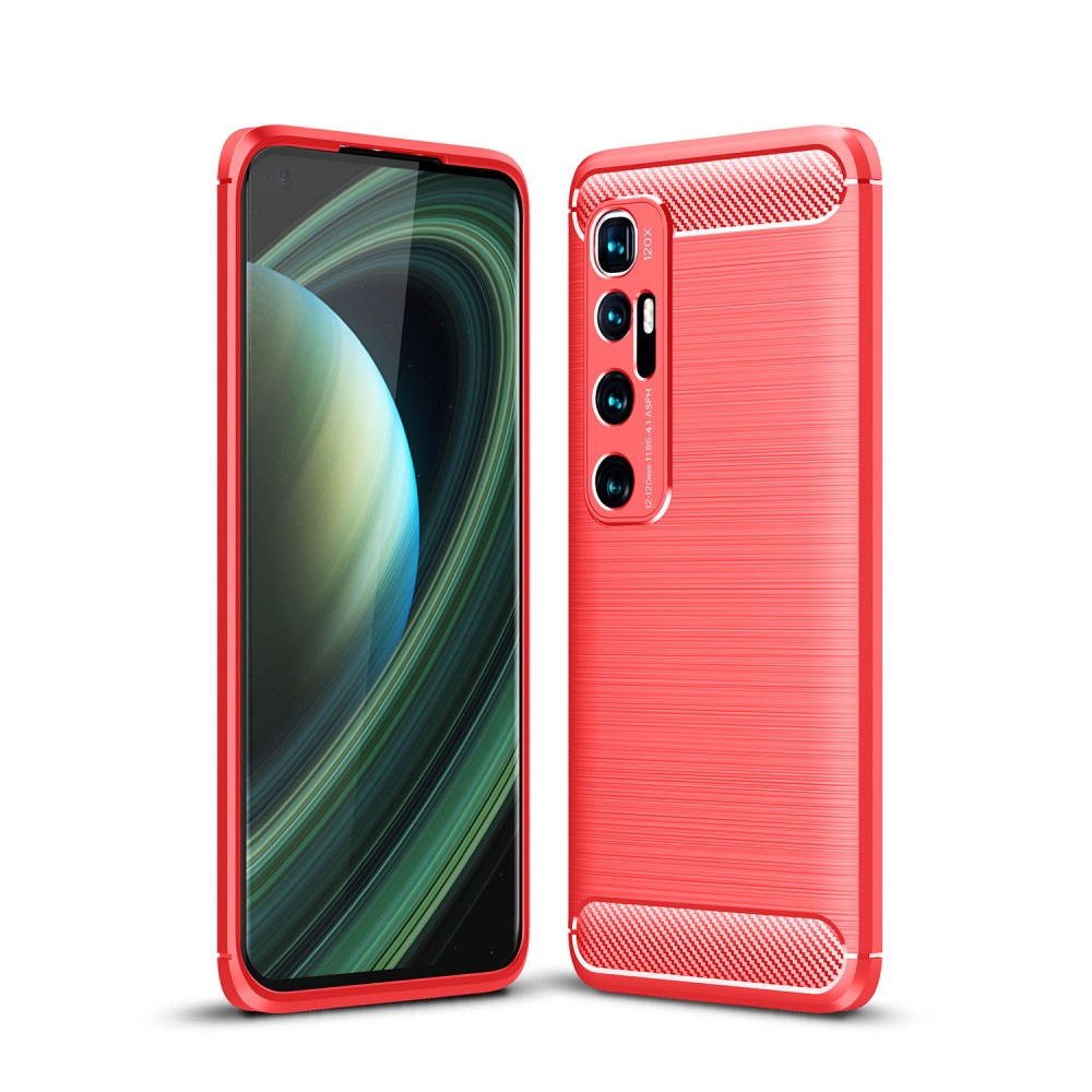 Xiaomi Mi 10 Ultra Удароустойчив Carbon Fiber Калъф и Протектор