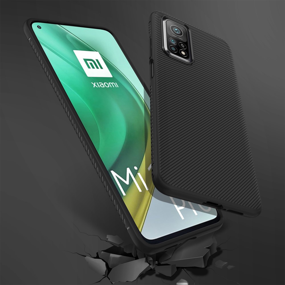 Xiaomi Mi 10T 5G / Mi 10T Pro 5G Удароустойчив Twill Texture Калъф и Протектор