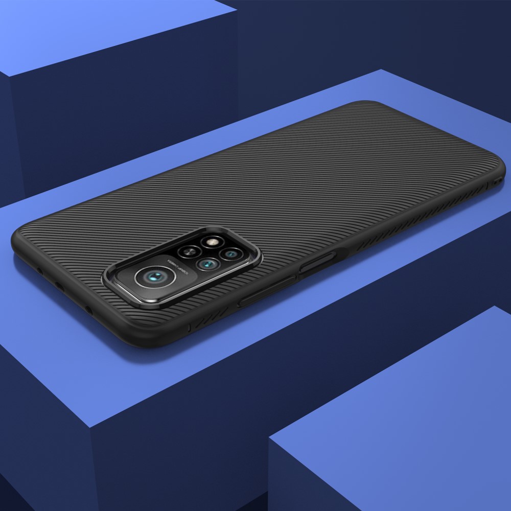 Xiaomi Mi 10T 5G / Mi 10T Pro 5G Удароустойчив Twill Texture Калъф и Протектор