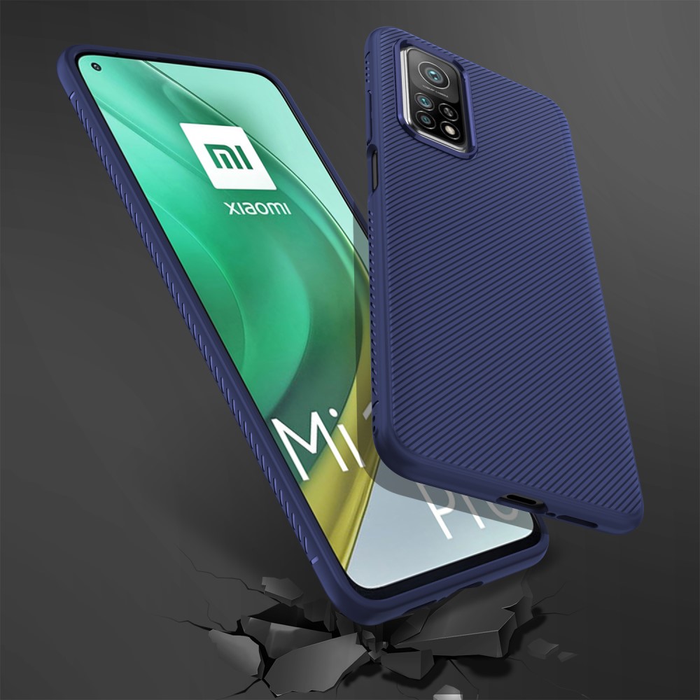 Xiaomi Mi 10T 5G / Mi 10T Pro 5G Удароустойчив Twill Texture Калъф и Протектор