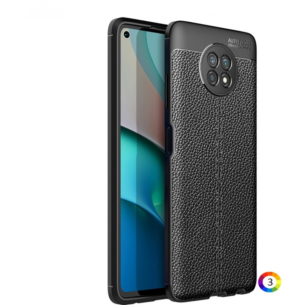 Xiaomi Redmi Note 9 5G / Note 9T 5G Удароустойчив Litchi Skin Калъф и Протектор