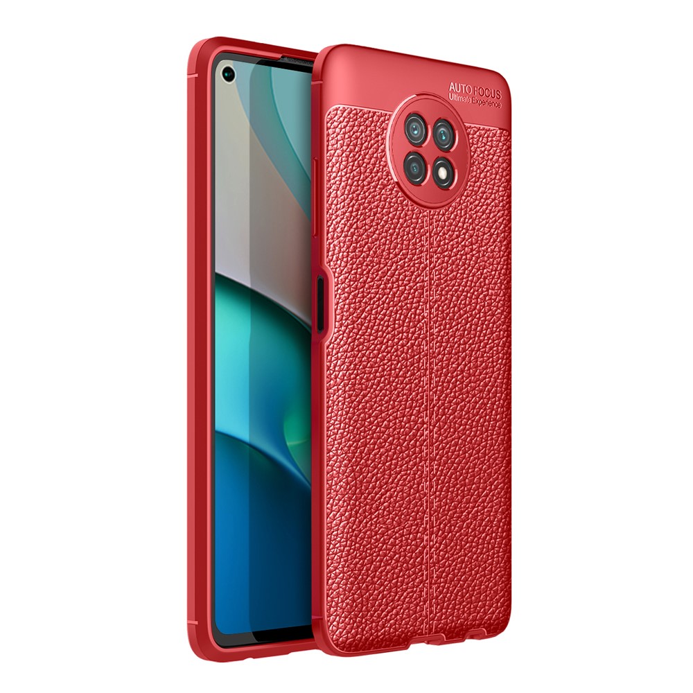 Xiaomi Redmi Note 9 5G / Note 9T 5G Удароустойчив Litchi Skin Калъф и Протектор