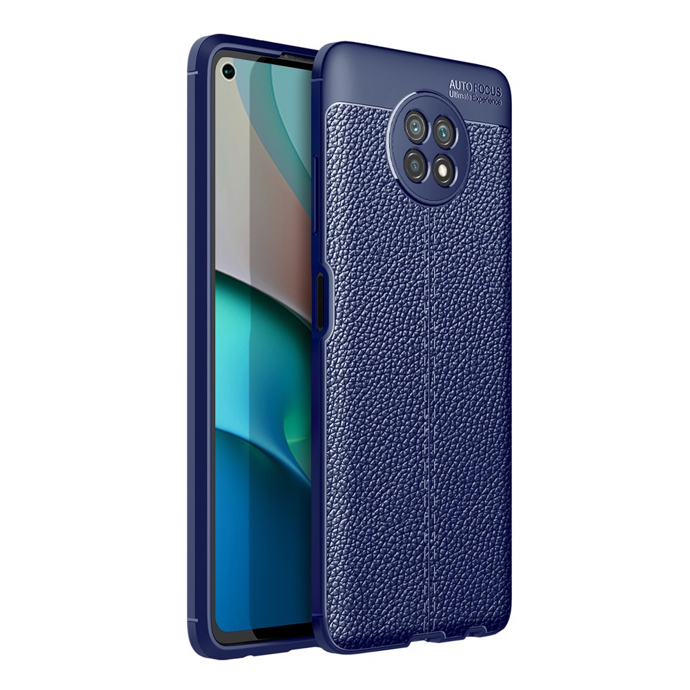 Xiaomi Redmi Note 9 5G / Note 9T 5G Удароустойчив Litchi Skin Калъф и Протектор