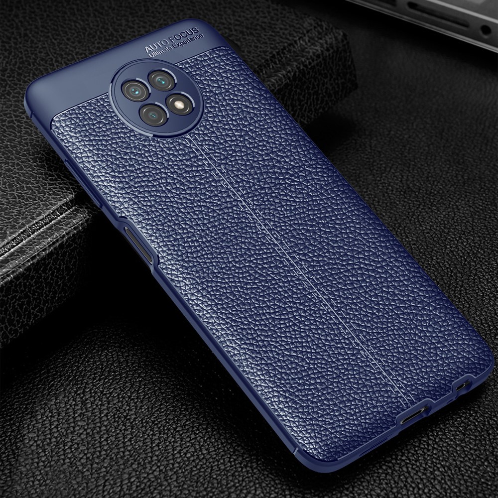 Xiaomi Redmi Note 9 5G / Note 9T 5G Удароустойчив Litchi Skin Калъф и Протектор