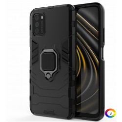 Xiaomi Poco M3 Удароустойчив Finger Ring Калъф и Протектор